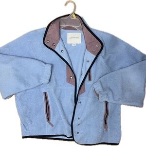 American Eagle Outfitters Blue and Pink Fleece Jacket